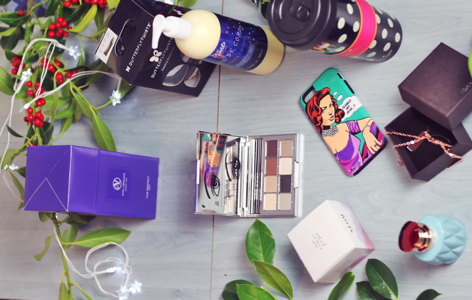 luxury gifts for her flat lay