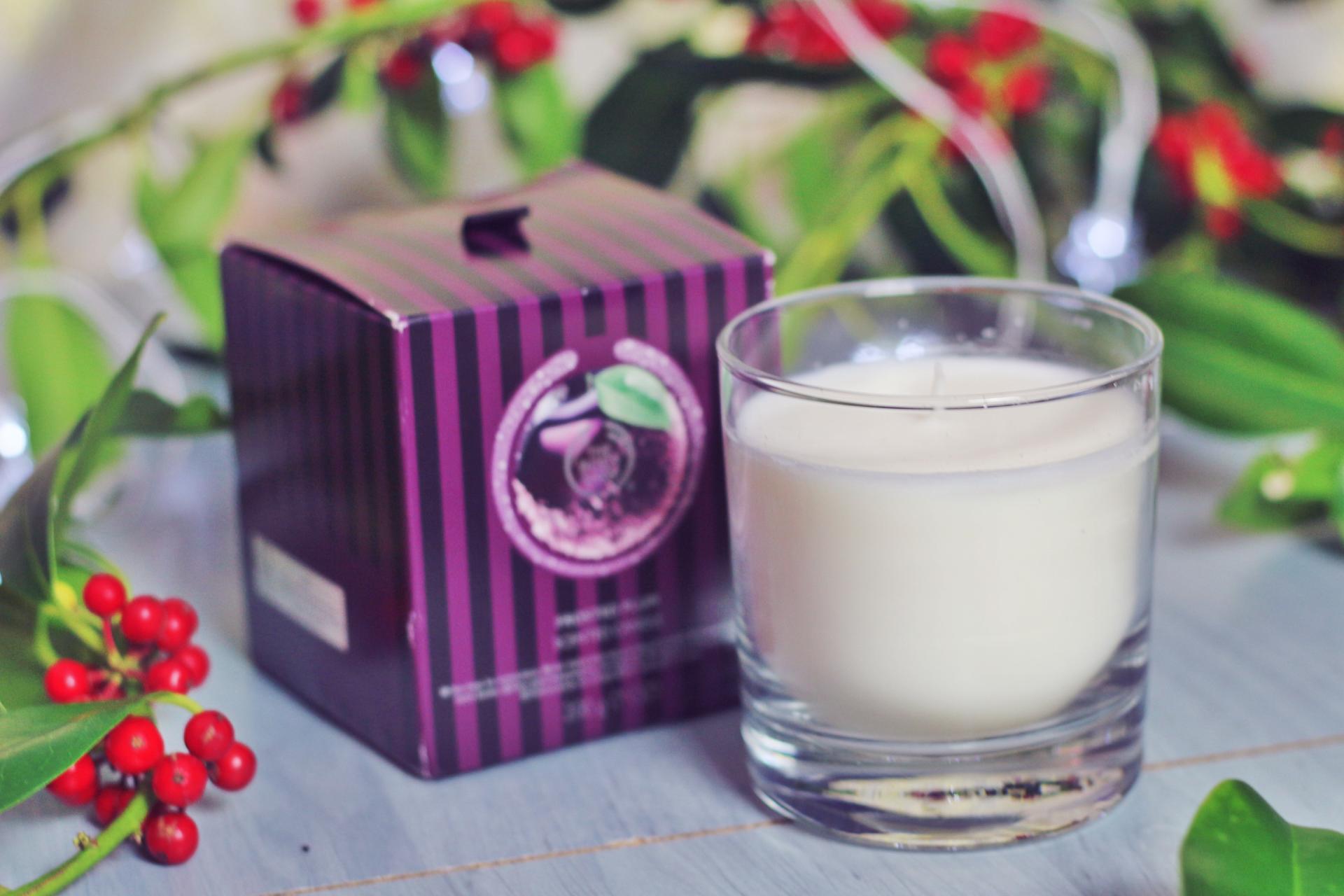 The body shop frosted plum candle