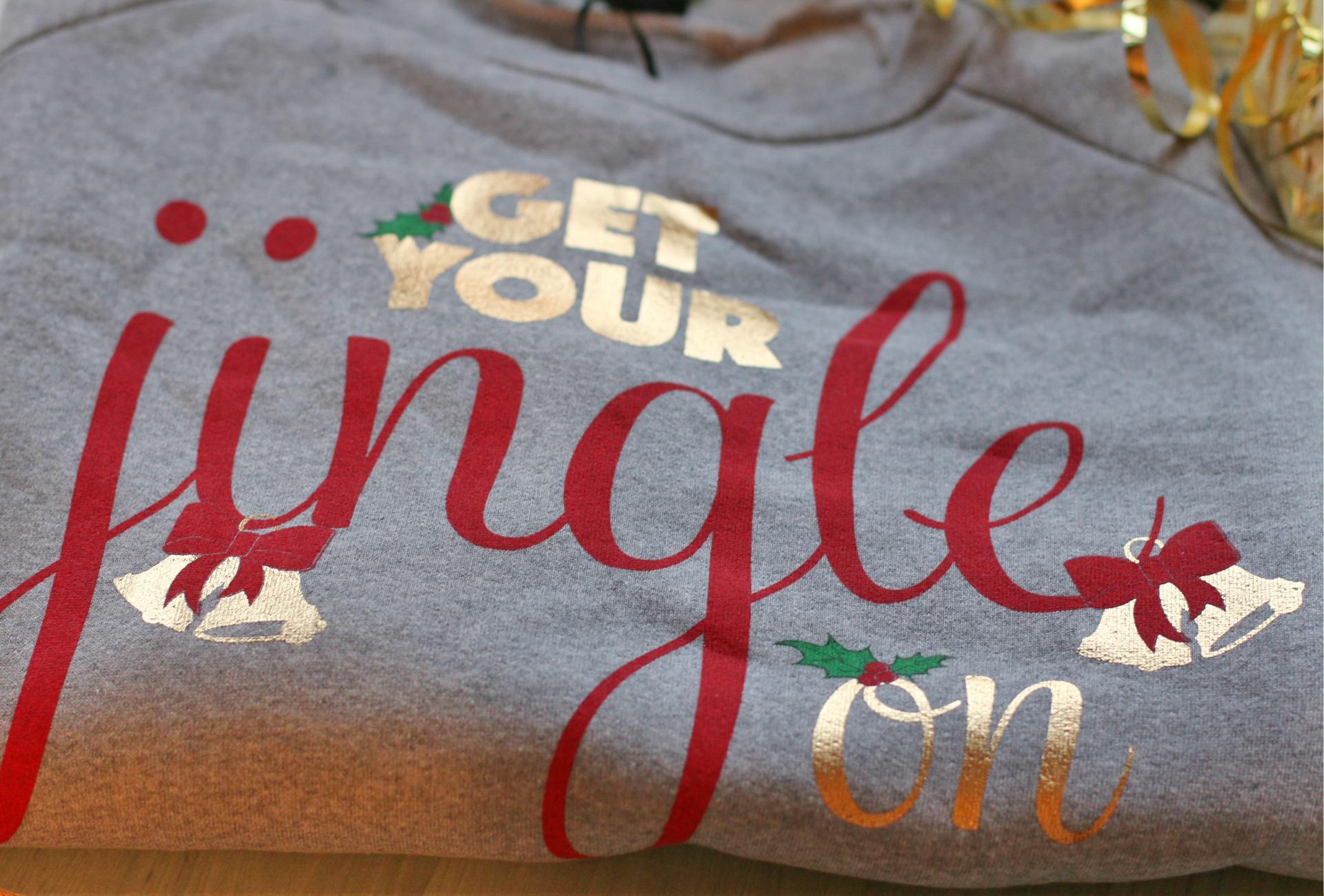 get your jingle on christmas jumper