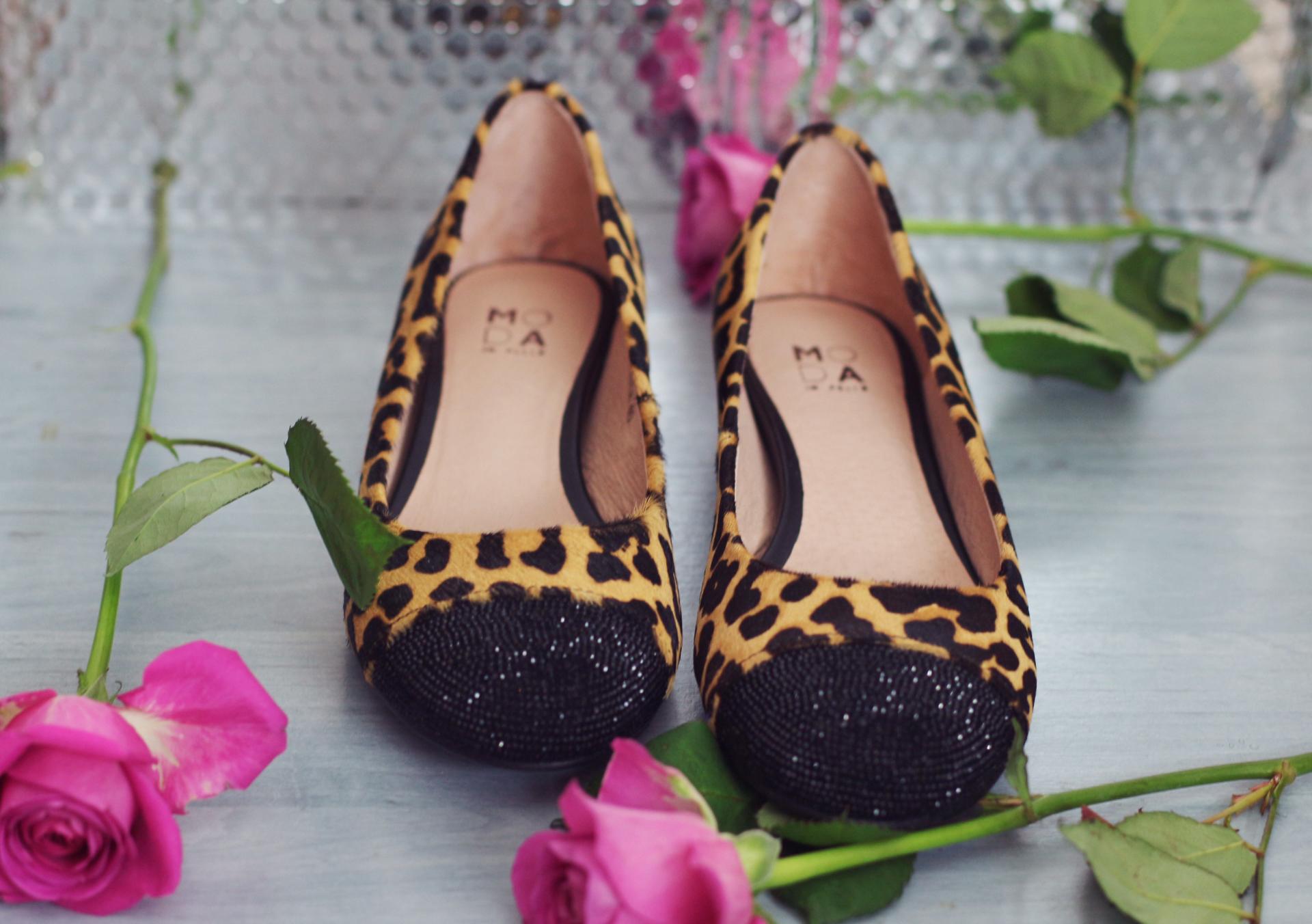 moda in pelle leopard print shoes