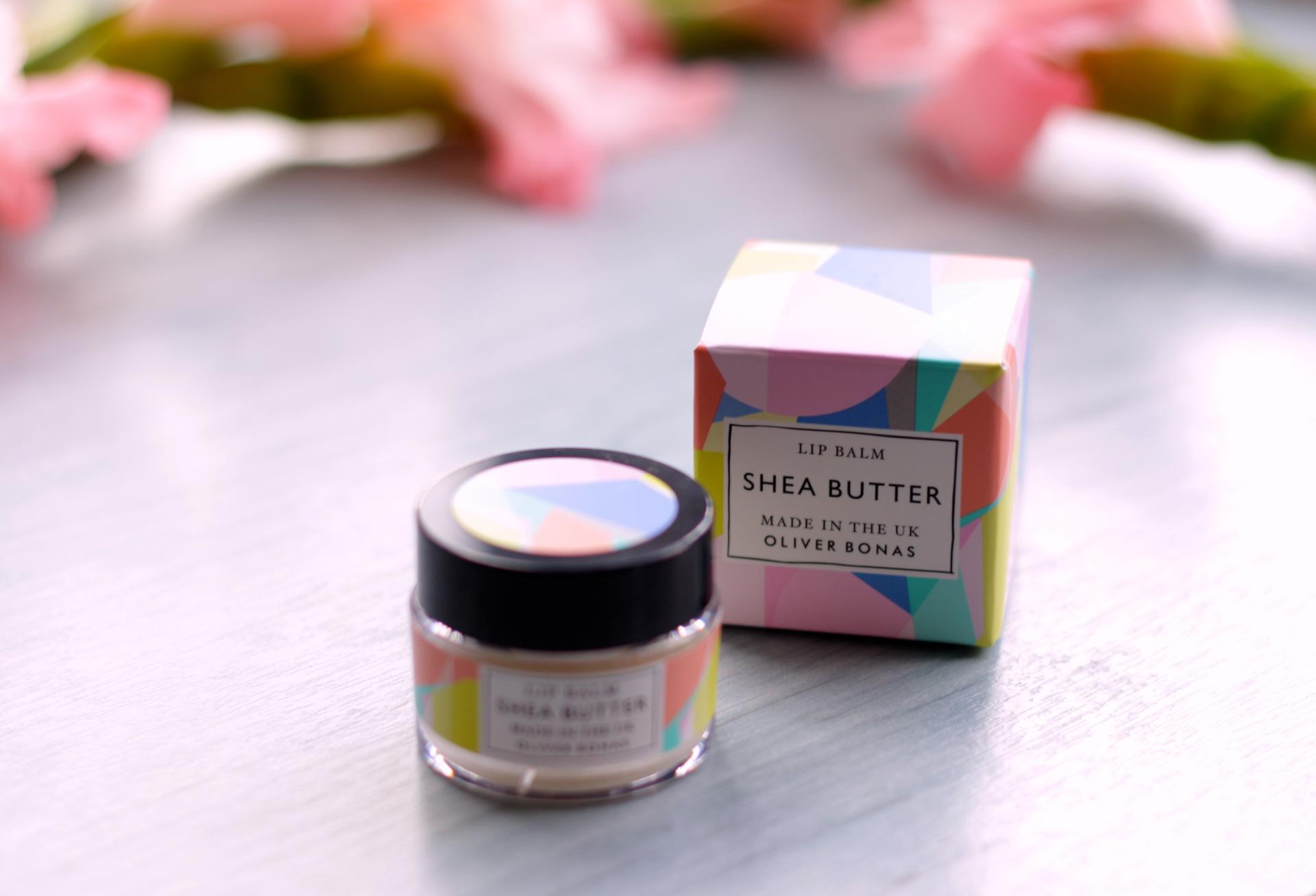 Oliver Bonas Elderflower Fizz Scented Candle and Shea Butter Lip Balm