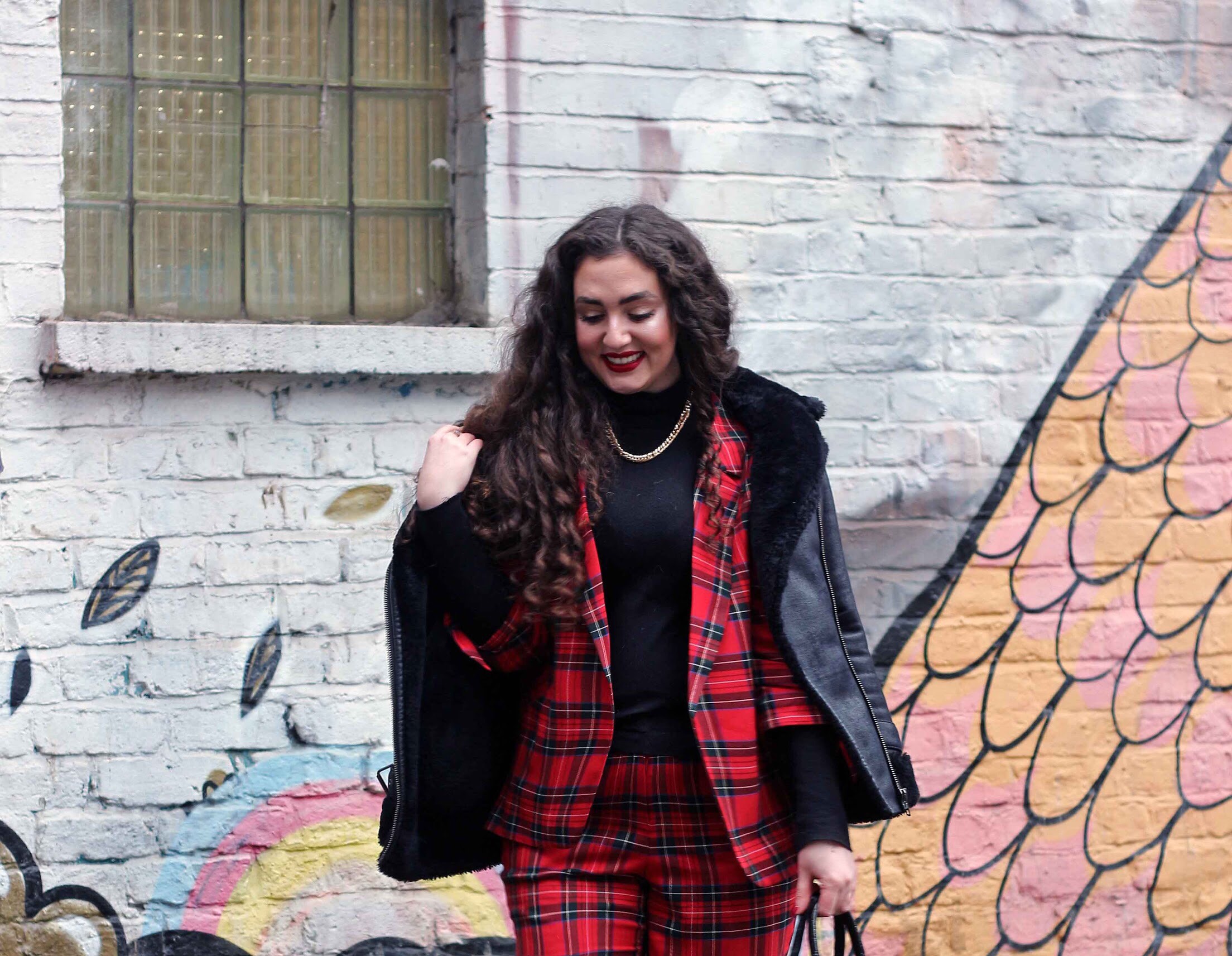 Tartan on sale trouser suit