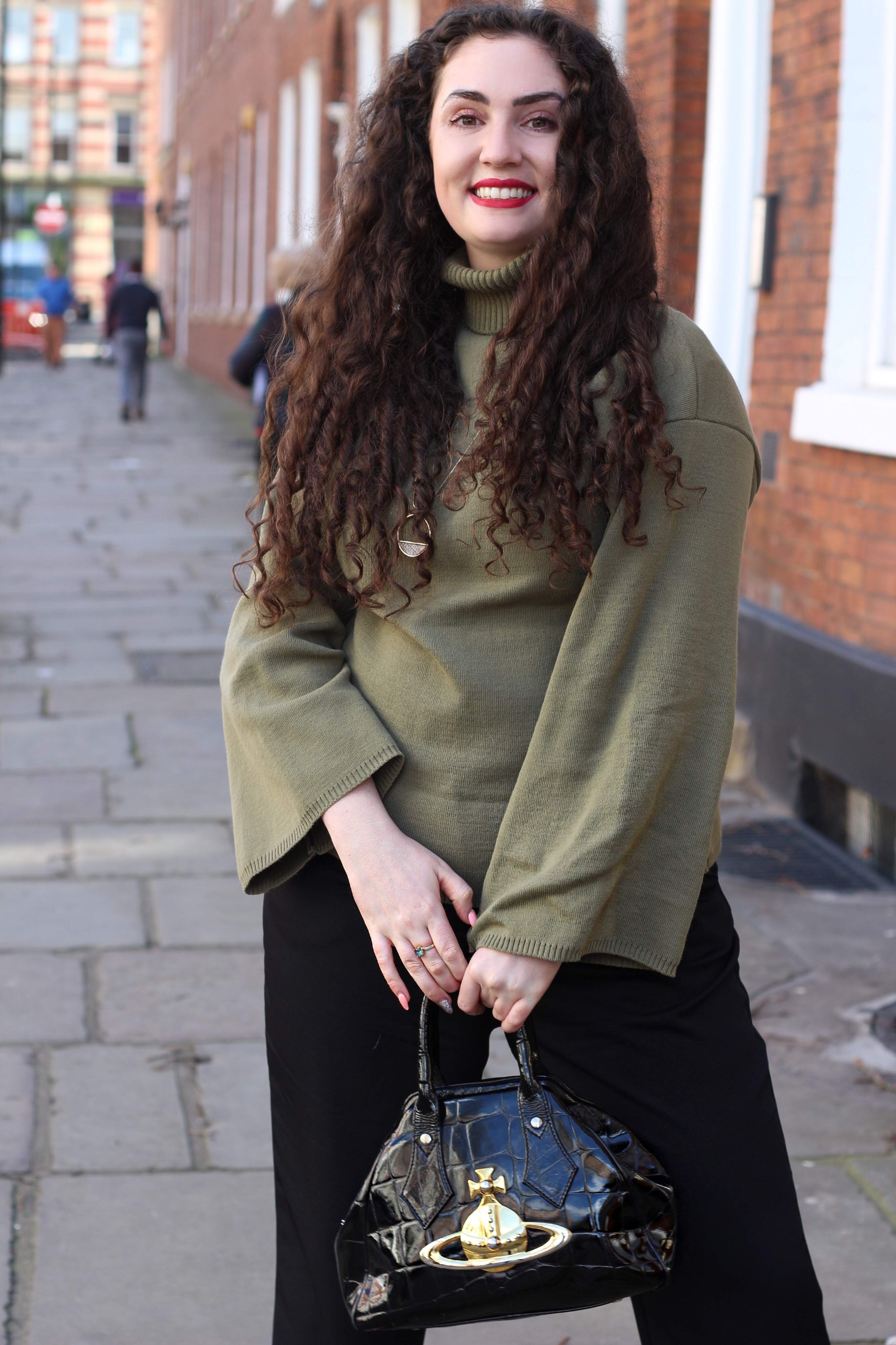 leopard print details and khaki outfit of the day