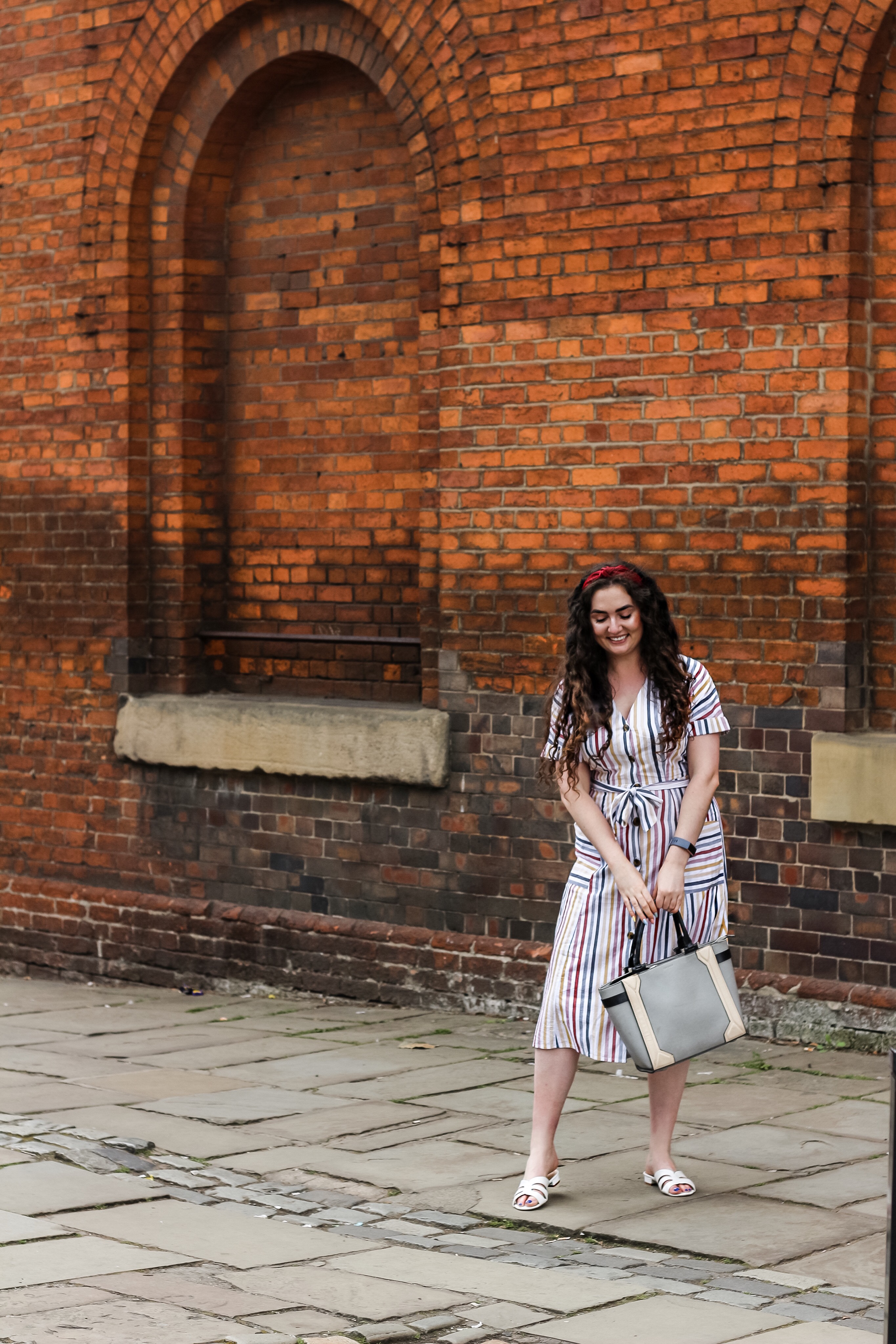 Candy Coloured Stripe Midi Dress